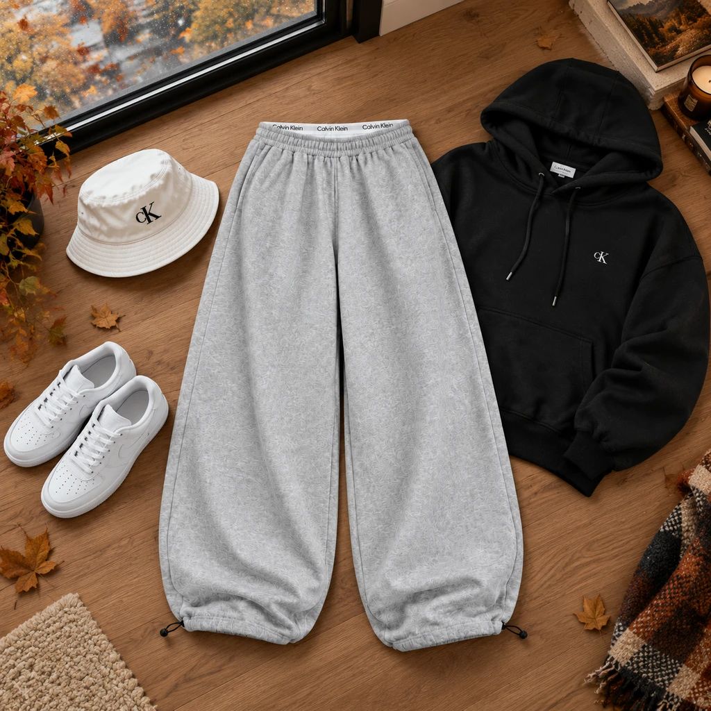شلوار جاگر پاییزه فول بگ پینترستی مدل AZAD-طوسی