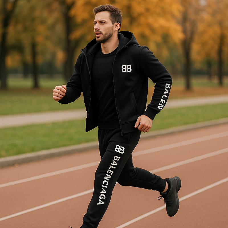 ست سوییشرت شلوار مردانه بالنسیاگا مدل Hami-مشکی